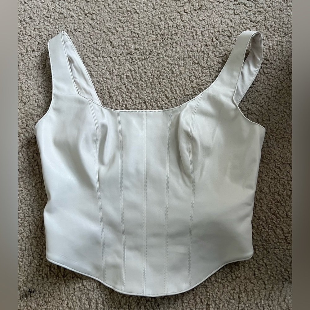 Leather Abercrombie going out top (NEVER WORN)